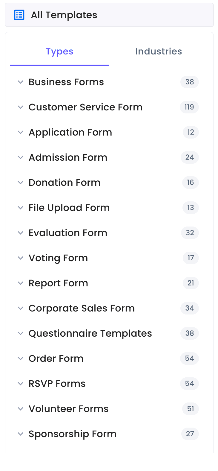 form templates