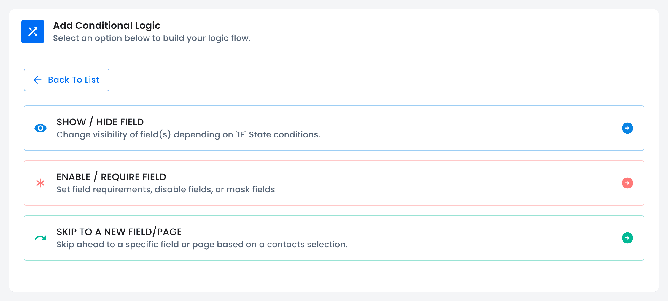 forms with conditional logic